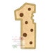 Number One Cookie with bite Digital Machine Embroidery Appliqué Design