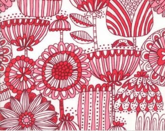 Funny Flower Red on Cream, Just Another Walk in the Woods by Moda