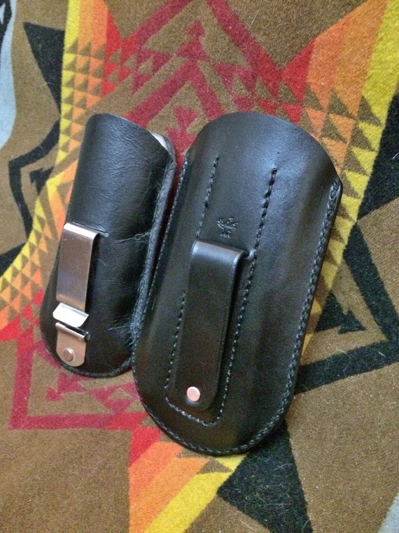 Leather Reading Glasses Case for the Belt with pen pockets