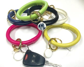 Monogrammed Bracelet Keychain - Keyfob | Gift for her | New Driver | wristlet keychain