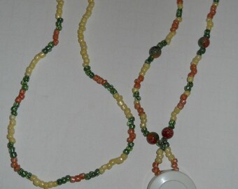 Clearance Necklace or Lanyard with retractable ID holder J136