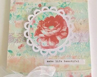 Shabby chic floral vintage style altered notebook