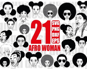 afro woman svg, black woman, funky woman, afro girl, black girl, curly hair, afro hair, clipart, stencil, vinyl cut files, iron on files