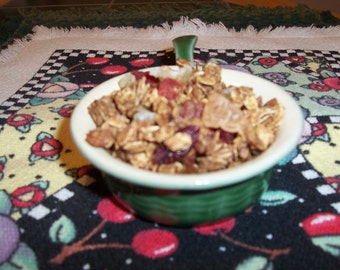 VEGAN-Lolly Doodle Surprise Pineapple Cranberry Pecan Granola with Mixed Fruit- The Very Best. 8 ounces.