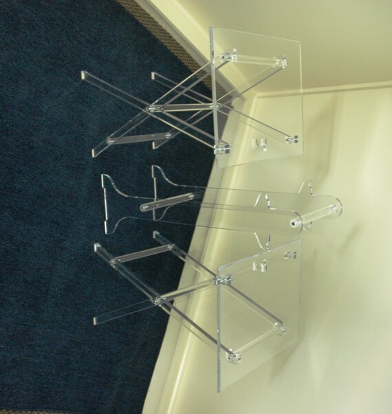 Clear Acrylic Lucite Set of 2 Folding Snack TV Trays with Clear Acrylic Lucite Set of 2 Folding Snack TV Trays with