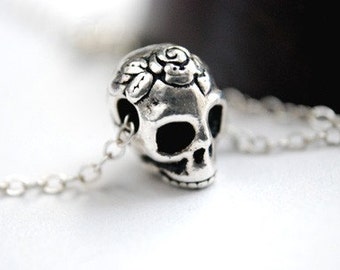 Sugar Skull Necklace Dia De Los Muertos Day of the Dead