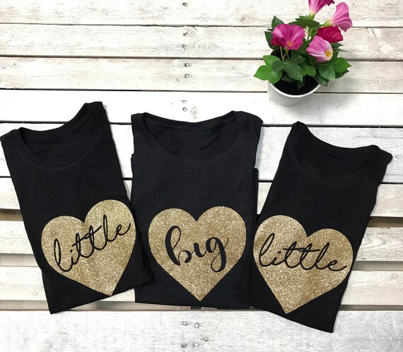 Big Little Reveal Shirts Women's Short Sleeve Crewneck T Shirt ,Big Little Love Gift Tee Sorority Glittle Family Shirts GGBig GBig Shirt