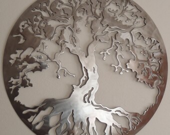 Tree Of Life, 40 INCHES in Diameter Metal Art, Wall Decor