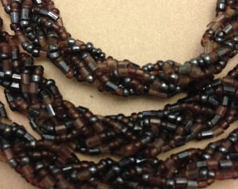 Vintage Beaded Braided Necklace
