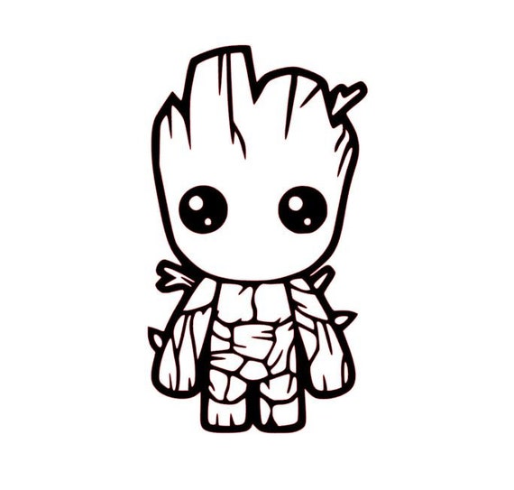 Baby Groot Vinyl Decal Guardians of the Galaxy Fan Art