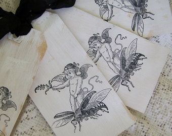 Handmade French Gift Tags Vintage Fairy Tags Shabby White Tags Vintage White Decor Cottage Style Shabby White Decor All Occasion Tags