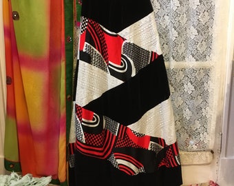 Long Mod Skirt for Tall Woman Vintage 60s Mod