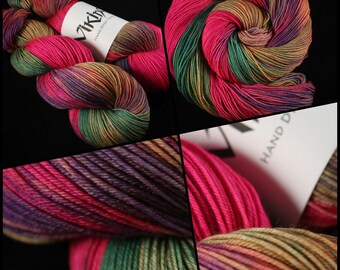 Dyed to Order, Hand Dyed Yarn, Hand Dyed Sock Yarn, Hand Dyed DK Yarn. "Banshee"