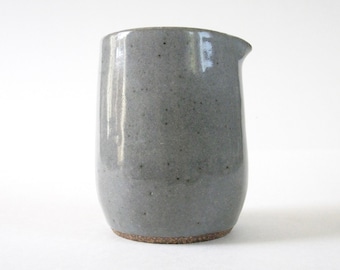 Small Gray Speckled Pottery Creamer