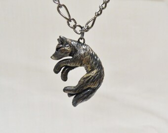 Black Wolf Necklace