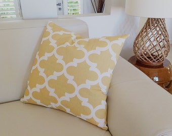Cushions Saffron Yellow Moroccan Style, Cushion Cover Throw Cushions, Coastal Cushions Modern Beachy Cushion Lemon, Blue.