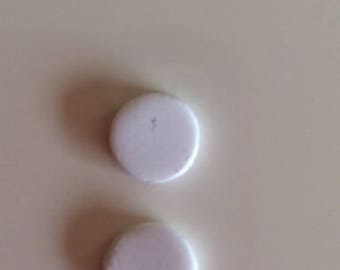 Plain white sterling silver earrings