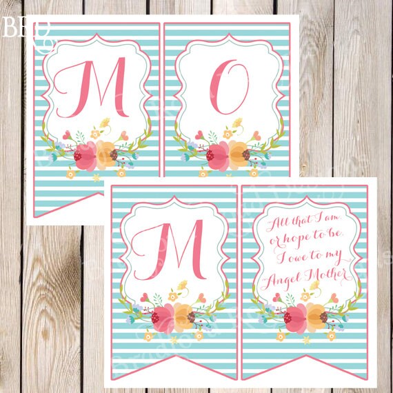 mother s day printable sign banner cupcake toppers mothers