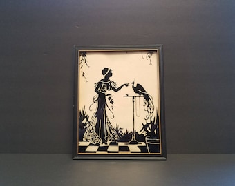 Vintage Silhouett Enamel transfer to glass