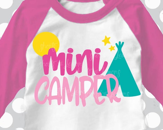 Camping svg Girls Camping svg kids svg Mini Camper svg