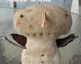 Snowman epattern-NOT DoLL, Angel doll Crows Roost Prims 356e Primitive Ursula epattern SALE immediate download