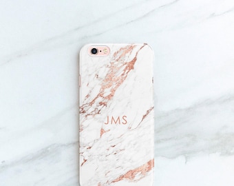 Personalized Gift iPhone 8 Plus Case Rose Marble iPhone 7 Case iPhone X iPhone 6S Plus Custom Phone Cases Gift Ideas for Women Her
