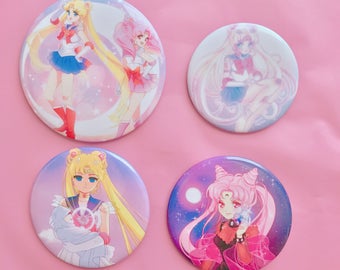 Sailor Moon Badge Buttons Choose 1 or Entire Set