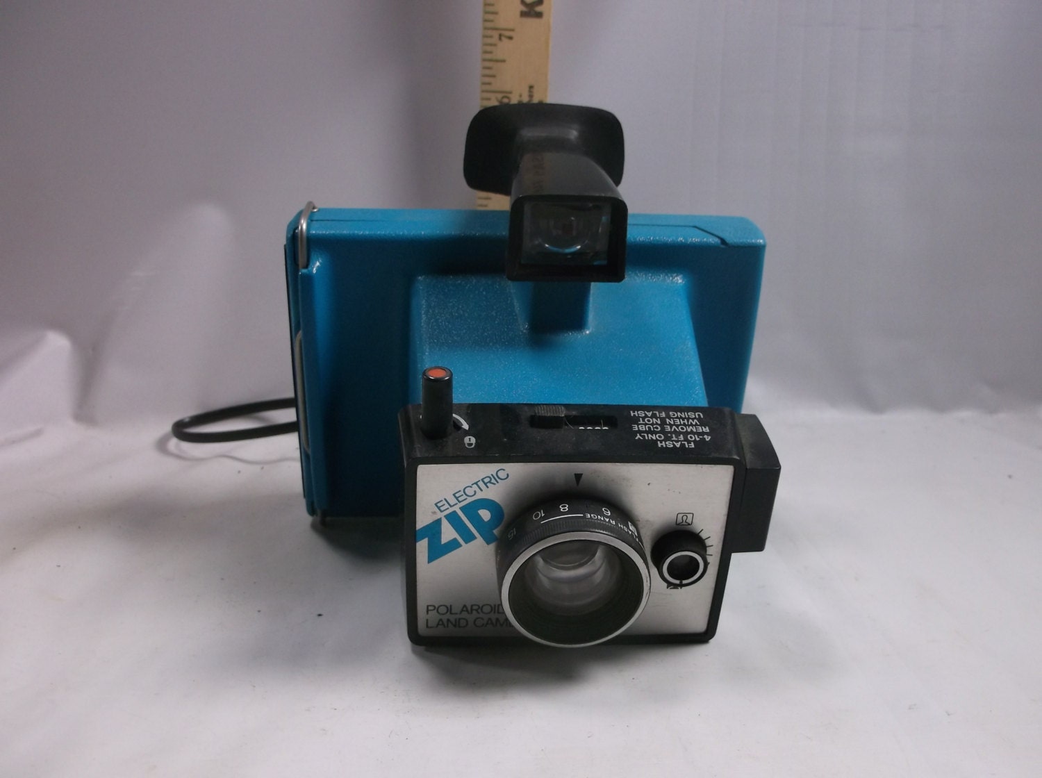 Polaroid Electric Zip Camera Rare Blue Exterior Vintage