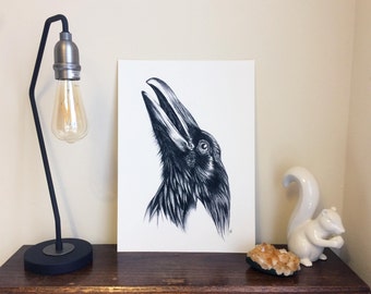 A3 Crow Giclée Art Print