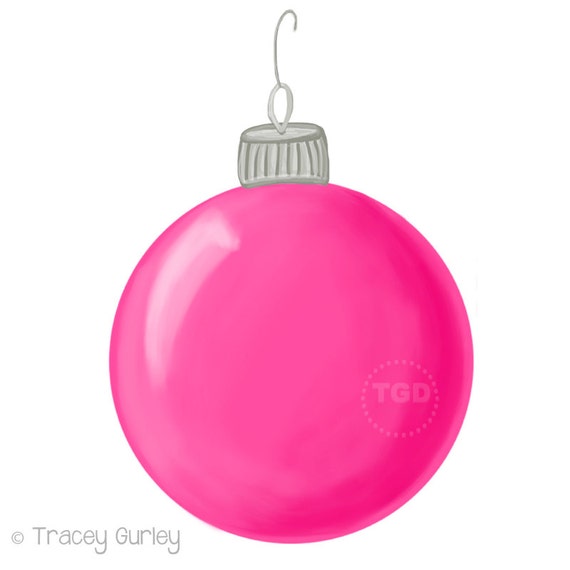 Download Pink Christmas Ornament Clip Art Hand Painted Clip Art