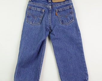 80s/90s Era Vintage Levi's Levi Strauss Orange Tab Denim Blue Jeans, Made in Canada, Baby Toddler Size 2T