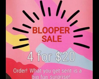 Blooper Sale 4 for 20 | Funny Kitchen Towels | Funny Kitchen Decor | Discount Deal Sale | Set of 4 | Urban Smirk | Discount | Discontinued