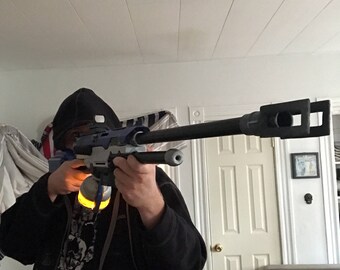 OVERWATCH ana's Custom Nerf Long Strike paint job// custom weathering and other fun mods. made to order.