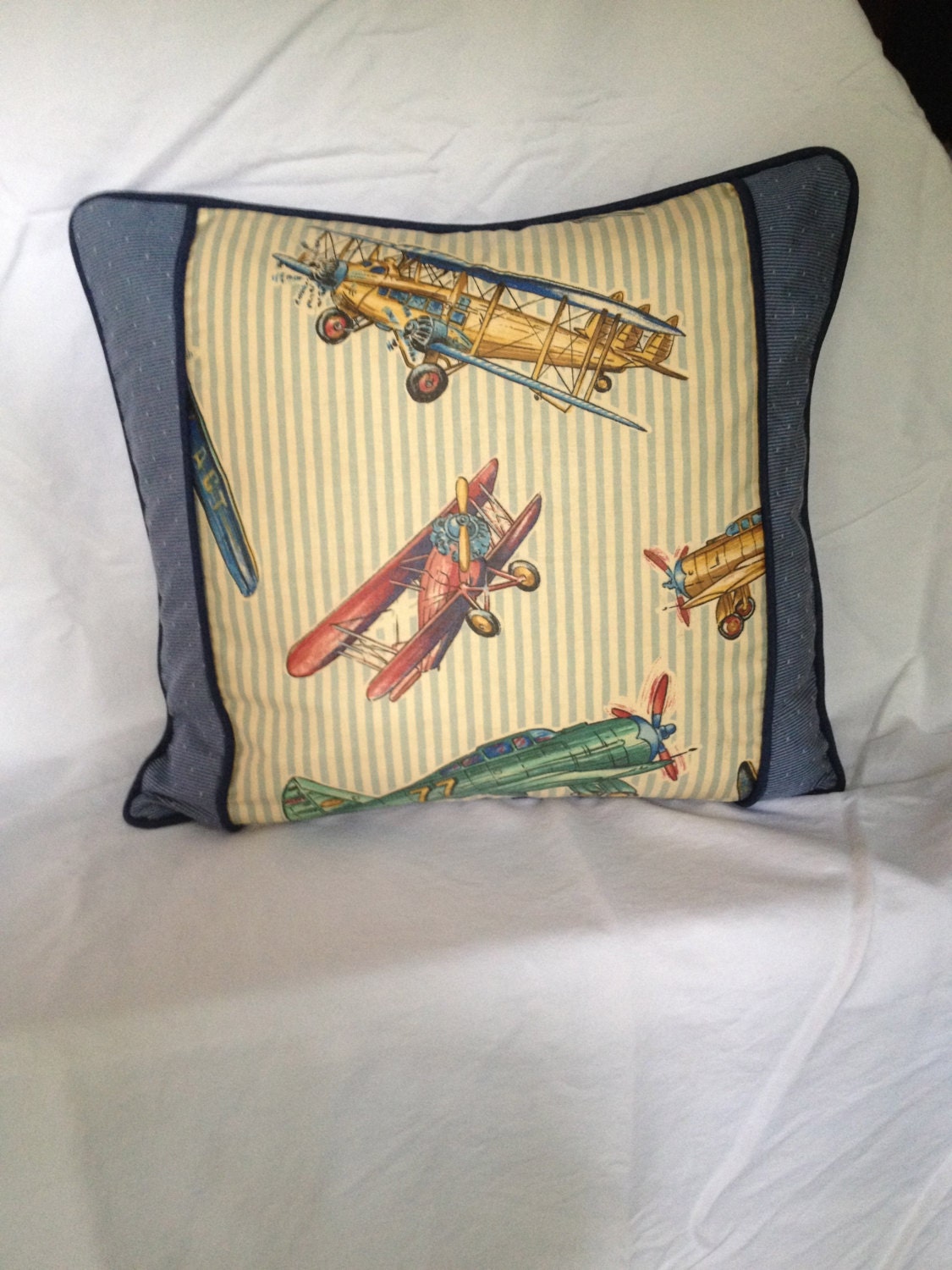 Handmade Airplane Pillow Cover