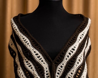 Easy Crochet Scarf Pattern, Crochet Shawl, Crochet Shawlette Pattern, Crochet Shawl PATTERN, Instant Download /1007/