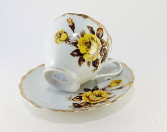 Cup and Saucer, Bone China, England