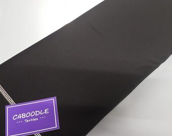 Black, Cotton Lycra Jersey Knit Fabric