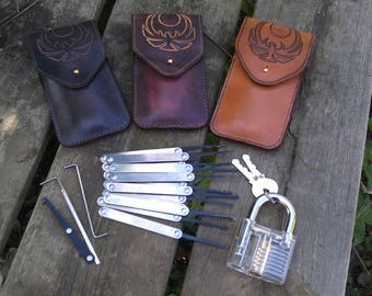 Lockpick tool kit with handmade leather case Nightingale thieve guild