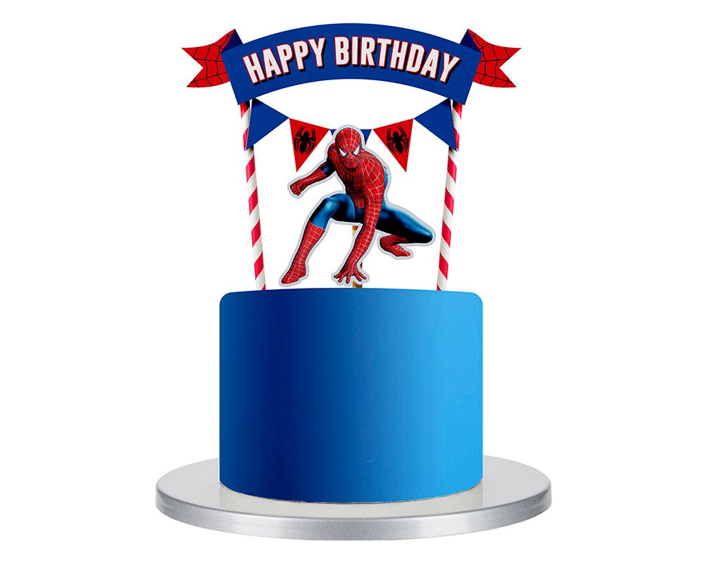 Spiderman cake topper Spiderman birthday party Spiderman