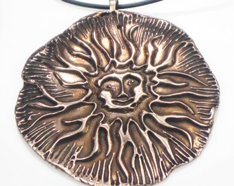 Sun Rays Del Sol Copper Sun Focal Pendant – HUGE - Handmade Del Sol Copper Sun Pendant - Focal Statement Pendant Sun Design Southwest Gift
