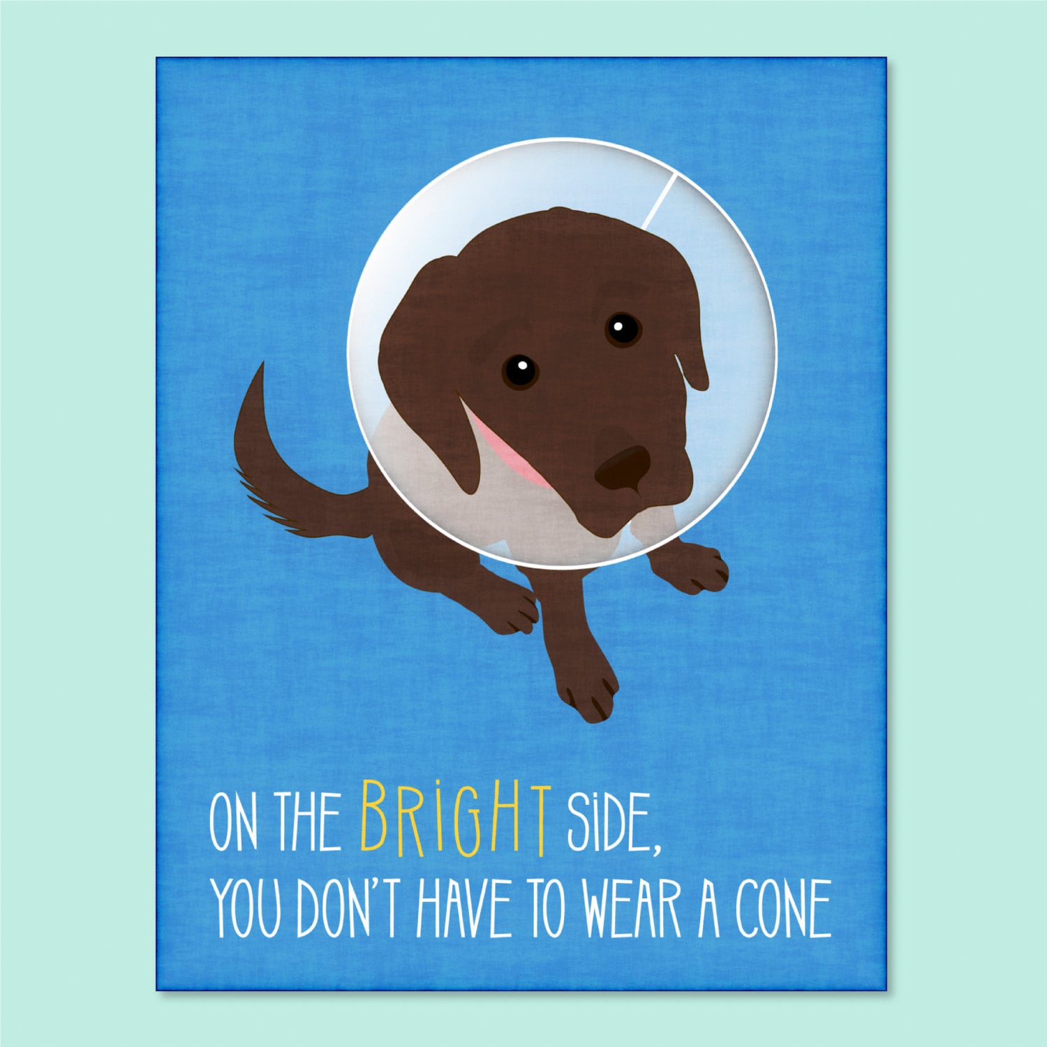 Funny Dog Greeting Card get well soon card funny get well