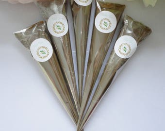 Henna cones, (1-4) Henna Cones Natural, Henna Cones,ready to use henna hones, fresh henna cones, Organic Mehndi, temporary tattoo