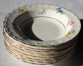 Pope Gosser China Dessert/Fruit Bowls, Vintage China, Set of 8