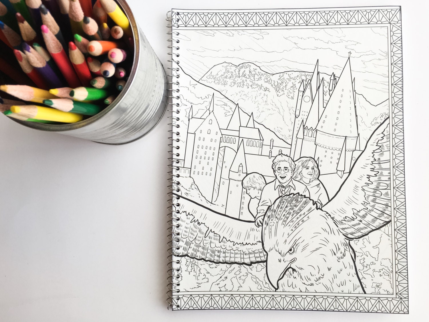 Download Harry Potter adult coloring book notebook with Harry Potter