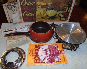 OSTER ELECTRIC FONDUE set. Fondue set. Fondue pot. Electric fondue. oster.