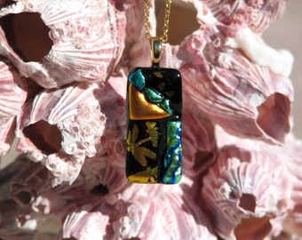 Fused Glass Dragonfly Pendant/Necklace