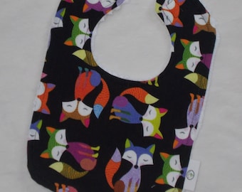Black Foxes Chenille Boutique Bib