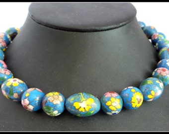 Vintage Cloisonne Beaded Necklace
