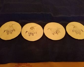 ceramic penguin coasters