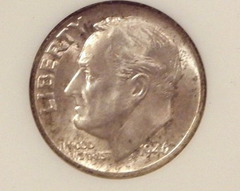 1946 Roosevelt Dime NGC MS66